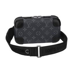 Louis Vuitton Horizon Clutch Bag In Black Monogram Eclipse Canvas - Praise  To Heaven