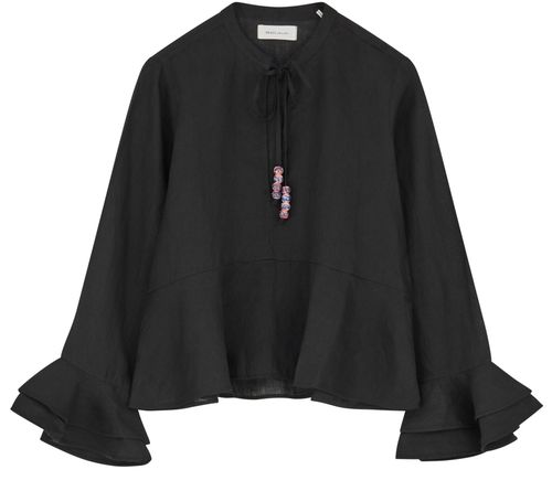 Skall Studio — Frigga ruffled blouse (Black)