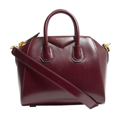 Givenchy Mini Antigona Bag In Burgundy