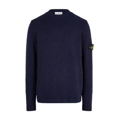 Logo patch crew neck sweater