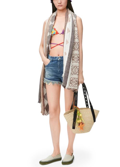 LOEWE Linen and cotton scarf