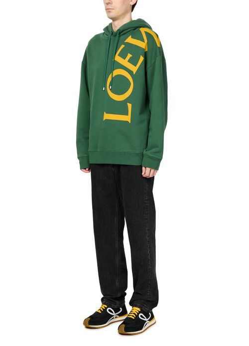 LOEWE Casual round-neck hooded cotton sweatshirt