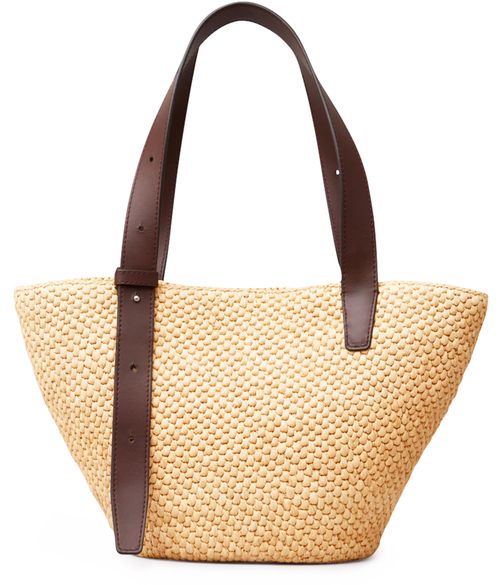 LIE STUDIO Bianca small raffia bag