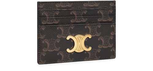 CELINE Triomphe card holder in Triomphe canvas