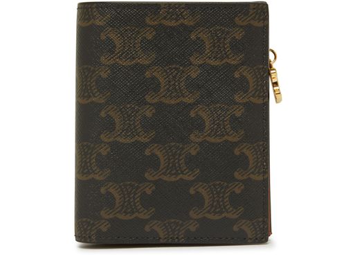 CELINE Zipped card holder Triomphe canvas 