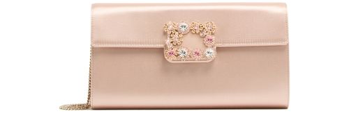 ROGER VIVIER Envelope flap flower buckle clutch bag