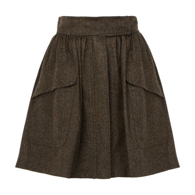 Max Mara Bernini Mini Skirt In Brown