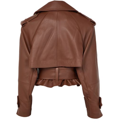 ZIMMERMANN Hypnotic Crop-Trenchcoat aus Leder