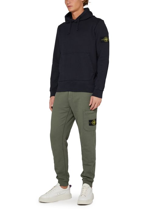STONE ISLAND Hoodie with logo patch