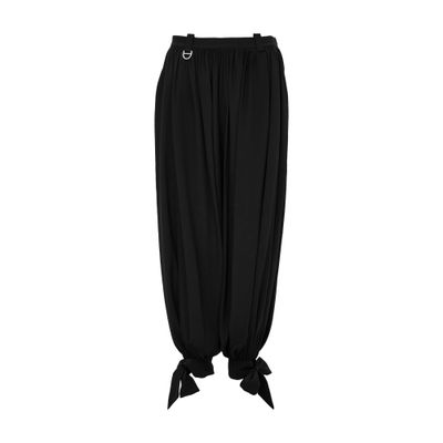Chloé Chloe Women Pantaloni Fluidi A Pieghe In Charmeuse Di Seta In Black
