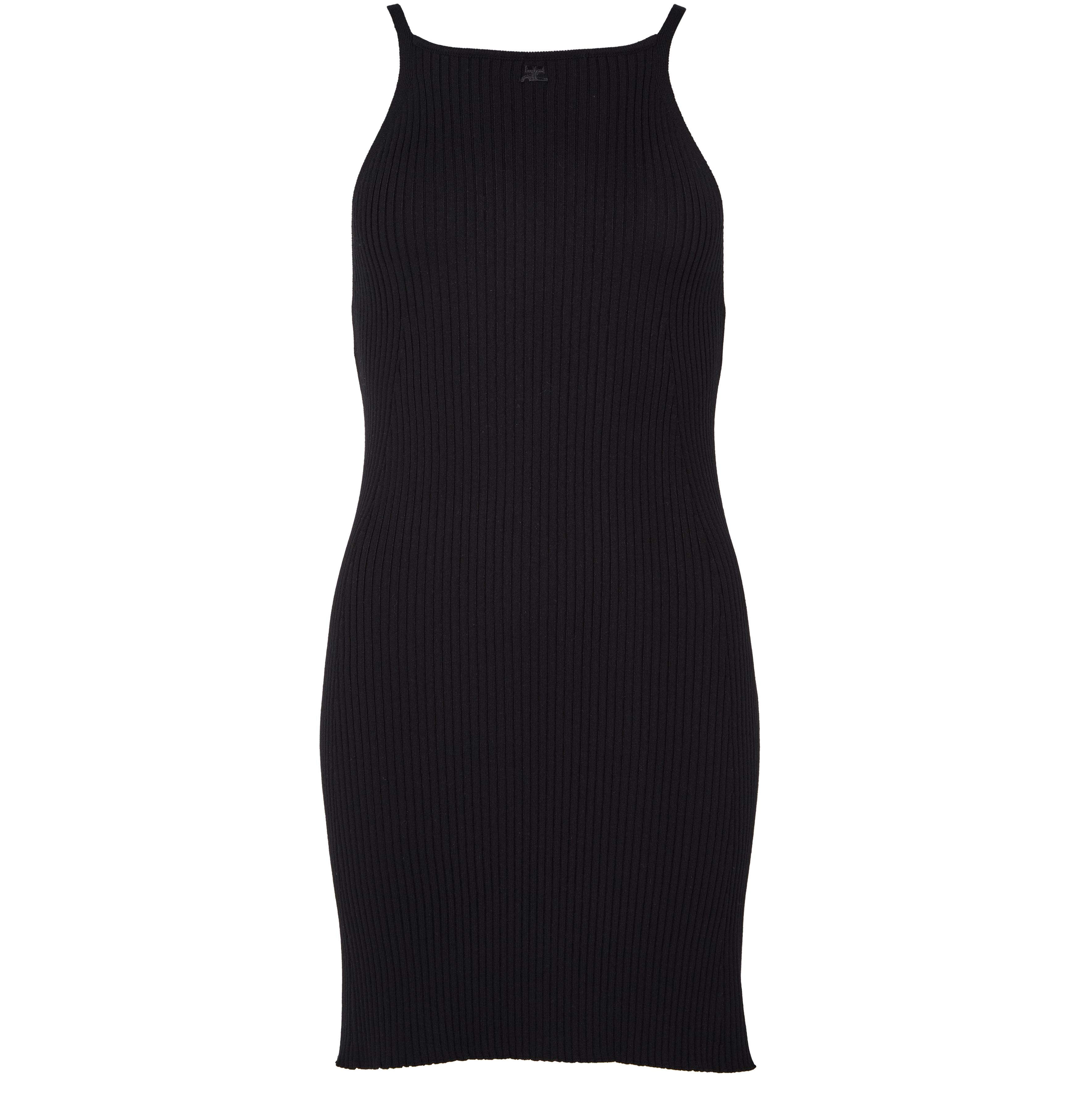 Rib knit A-Line dress