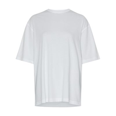 The Row Steven Relaxed Short Sleeve Top In White