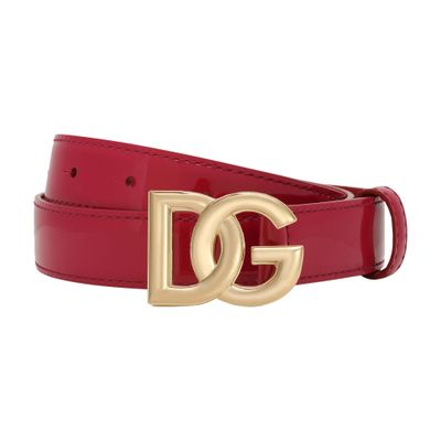 Dolce & Gabbana Women's Pink Dg Logo Belt Size 85