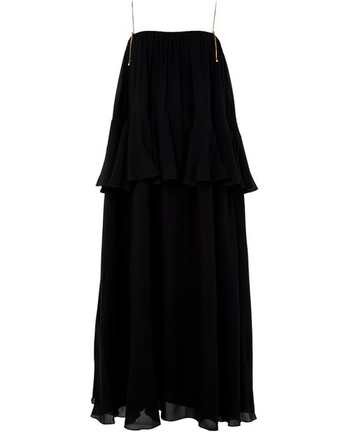 CHLOE Langes Kleid mit Rüschen