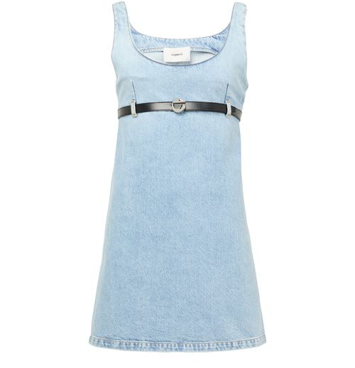 COPERNI Minikleid aus Denim mit Gürtel