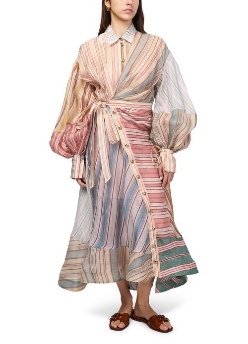 ZIMMERMANN Rebellion striped midi dress