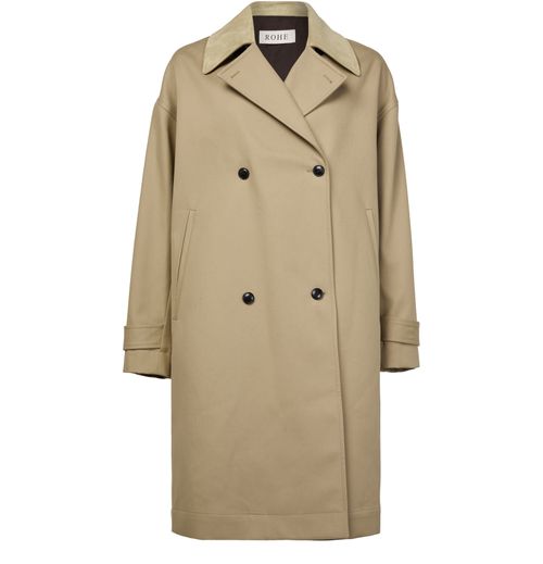 ROHE Garden coat with suede collar