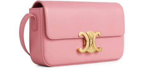 CELINE Shoulder bag Triomphe veau satiné