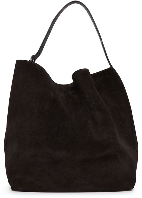 TOTEME Schultertasche Espresso aus Leder