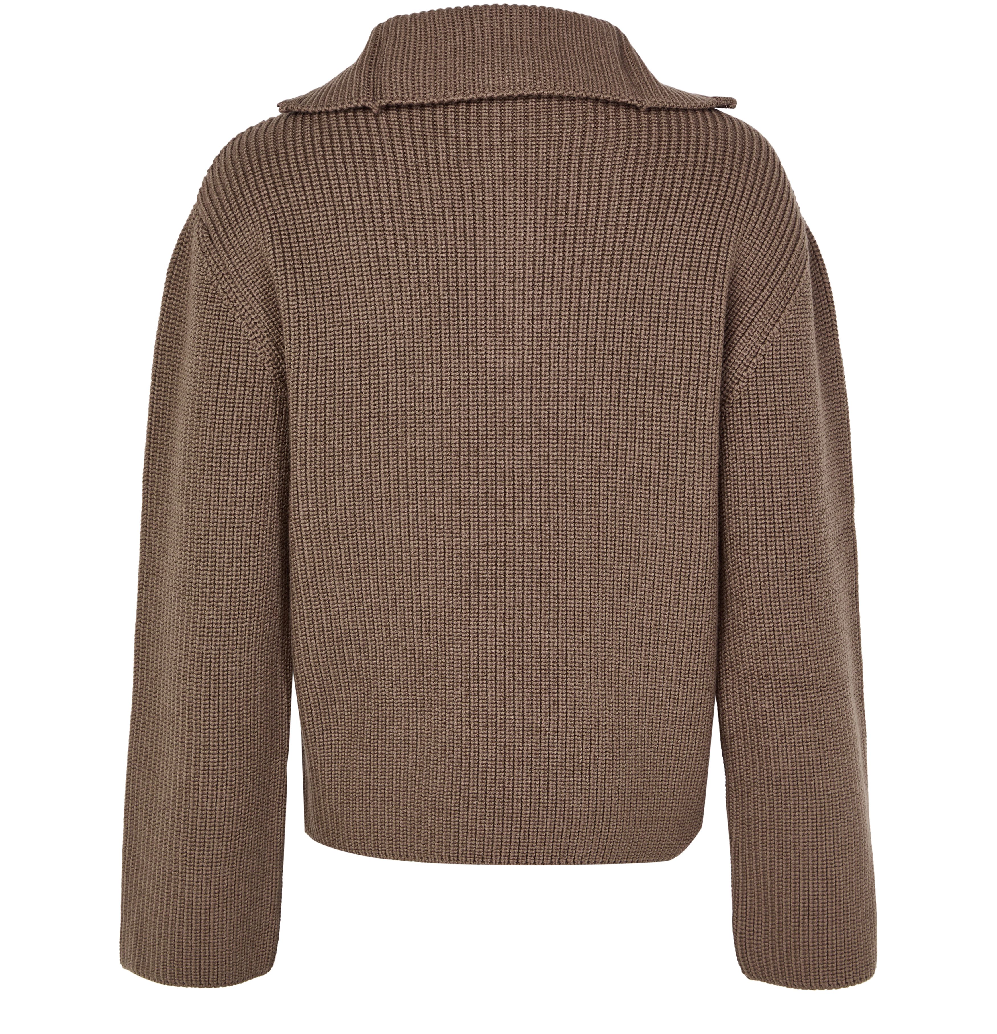 Ribbed wool trucker sweater thumbnail 3
