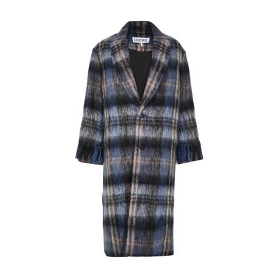 Loewe Striped Coat In Blue