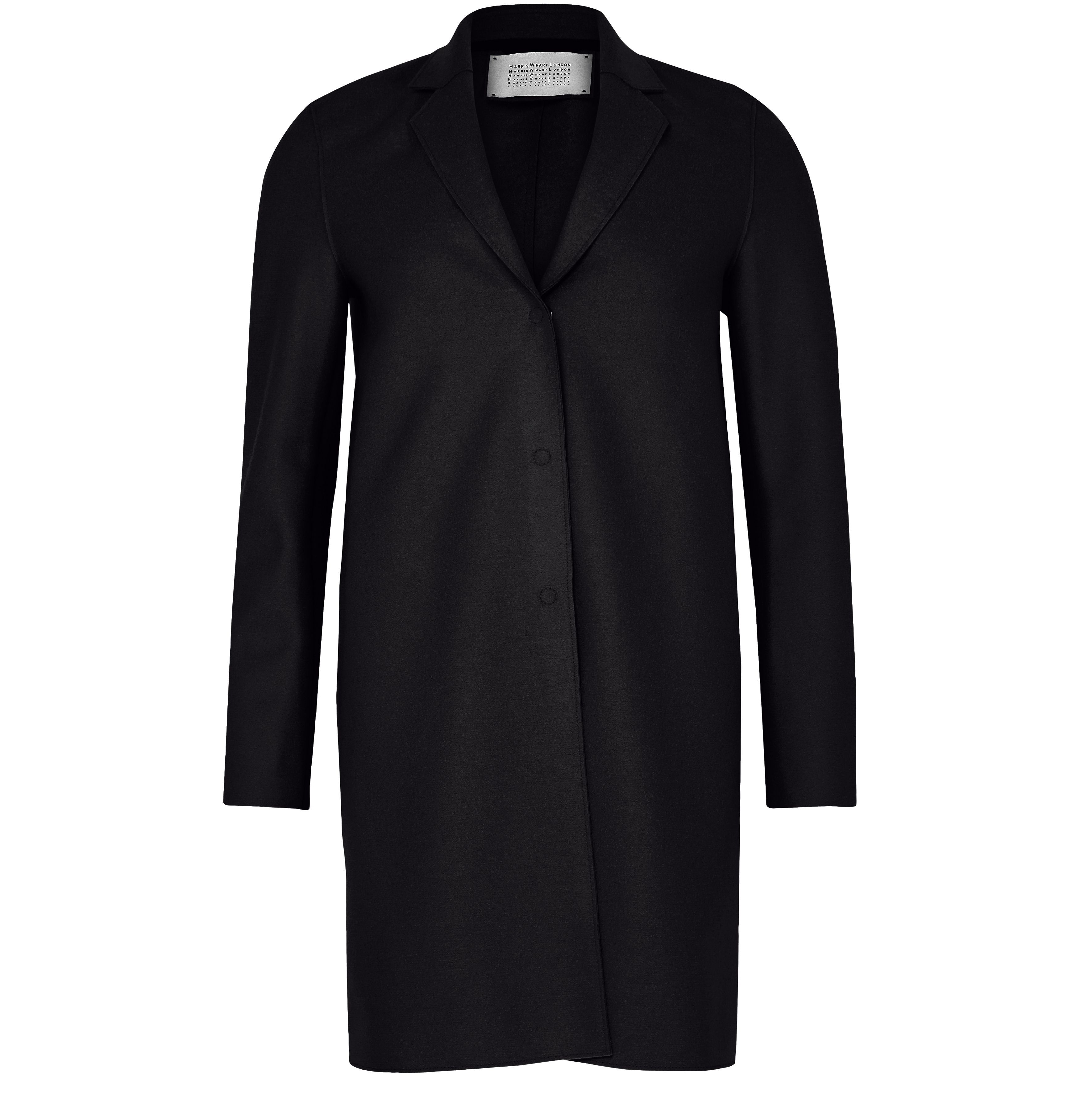 Cocoon pressed wool coat