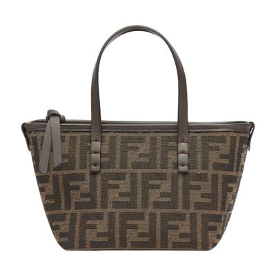 Fendi Mini Shopping Bag In Brown