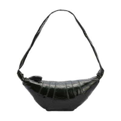 【LEMAIRE】Medium Soft Nappa Croissant Shoulder Bag Black LEMAIRE Medium Croissant Soft Nappa Shoulder Bag Lemaire