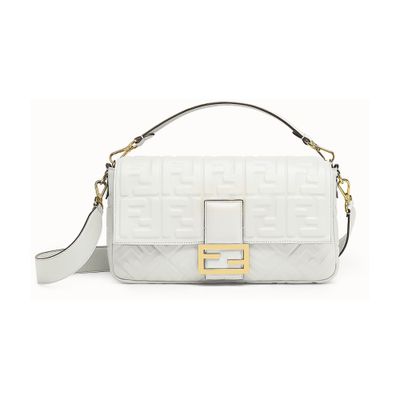 Fendi Baguette Large In Blanc