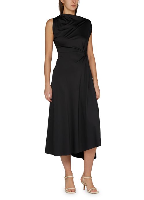 VICTORIA BECKHAM Asymmetric drape midi dress