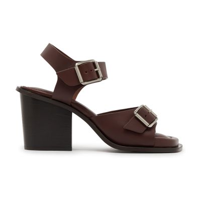Lemaire Woman Sandals Chocolate Brown Size 10 Cow Leather In Brown
