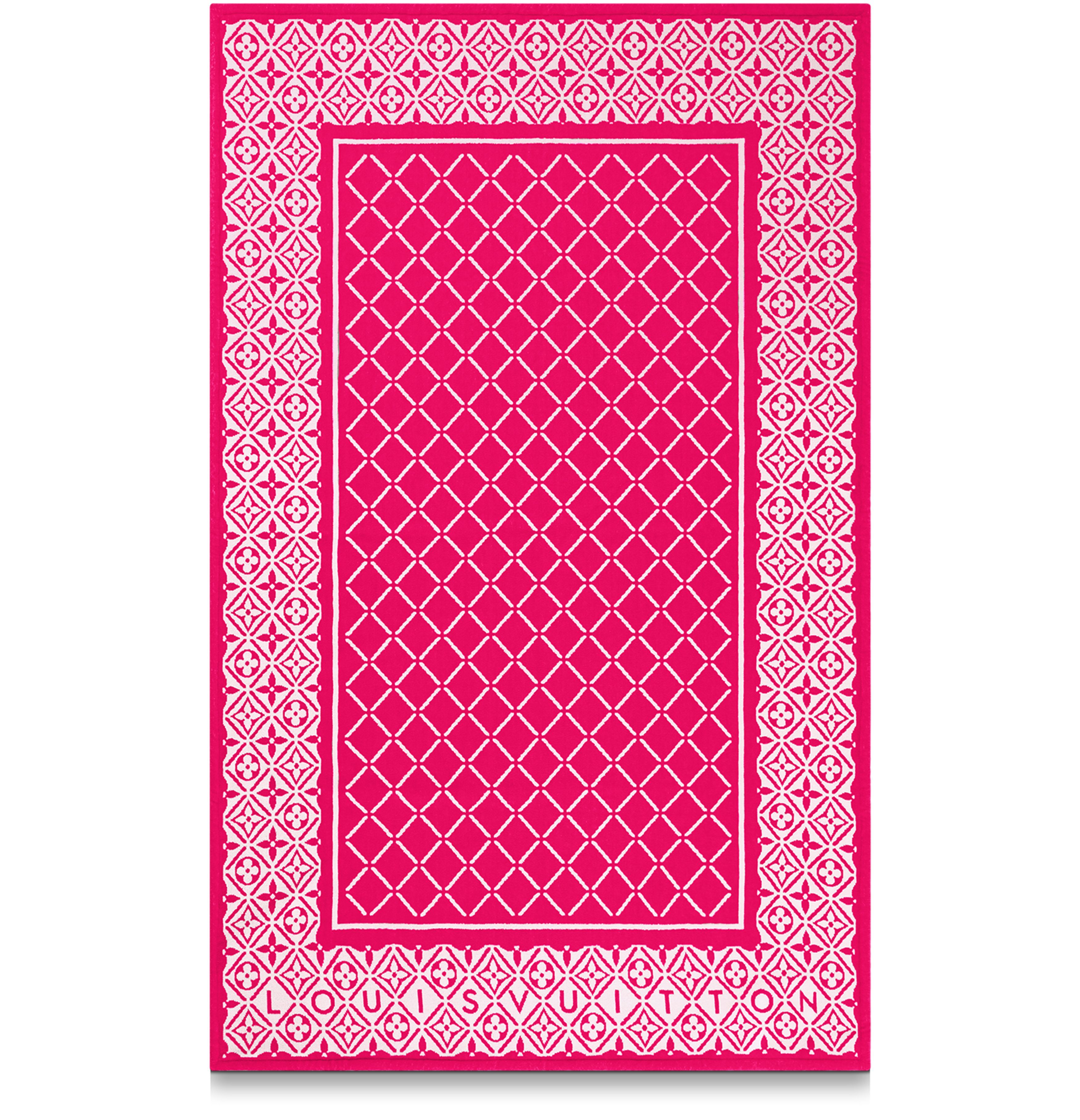 Monogram Flower Tile Beach Towel thumbnail 3