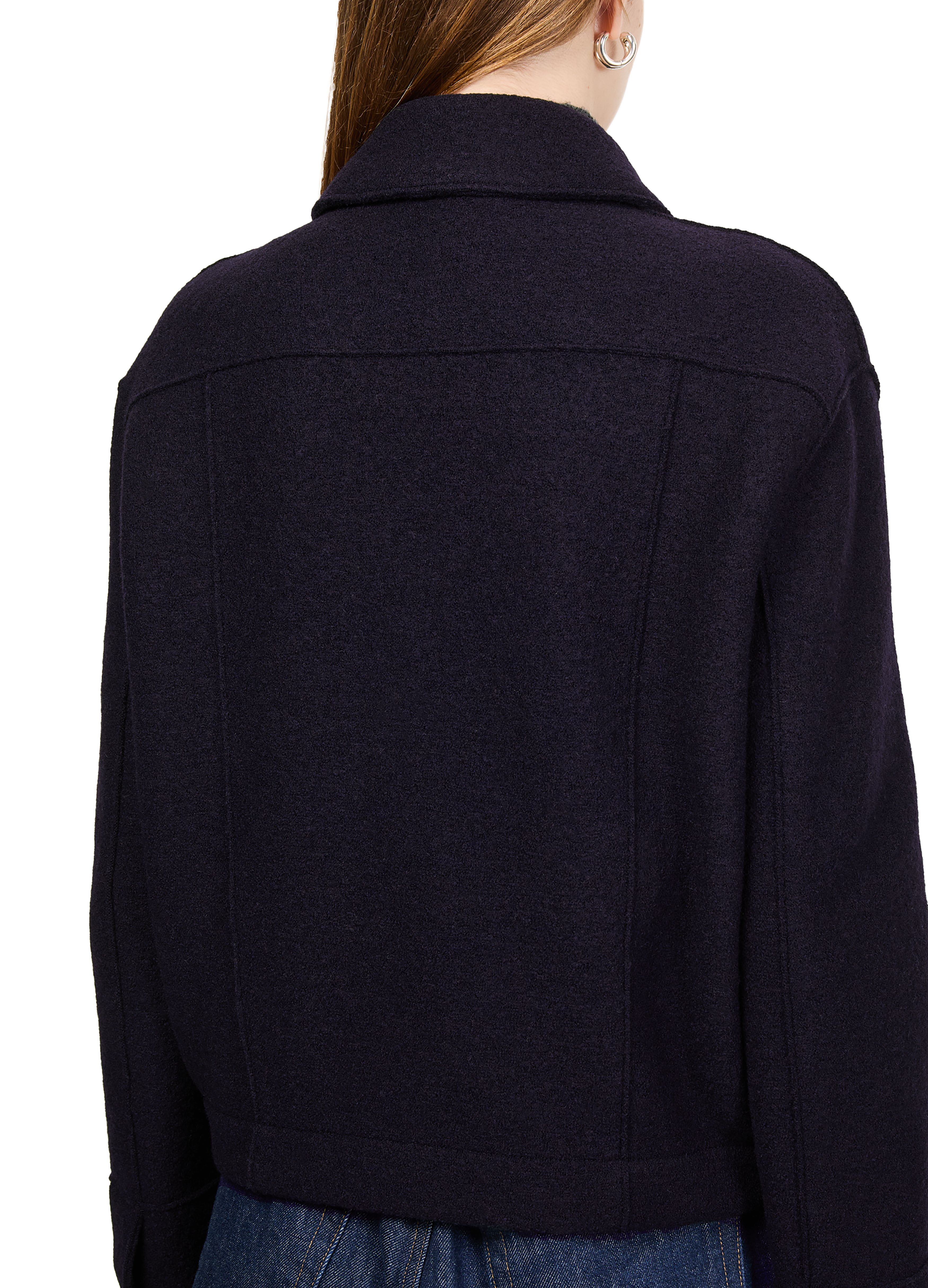 Boiled wool short jacket thumbnail 5