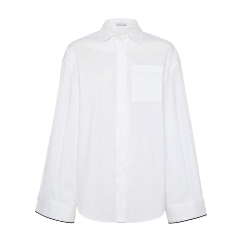 Shop Brunello Cucinelli Cotton Shirt In White