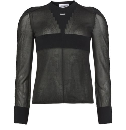 JEAN PAUL GAULTIER Pull à manches longues encolure ras du cou en maille viscose