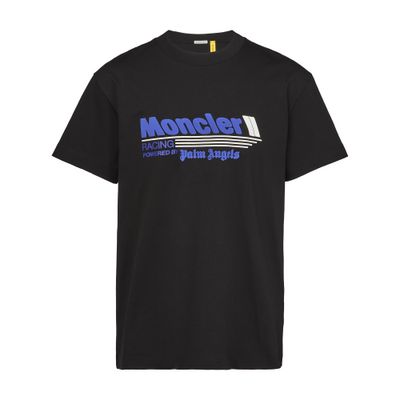 Moncler Genius Racing Logo Crewneck T-shirt In Black