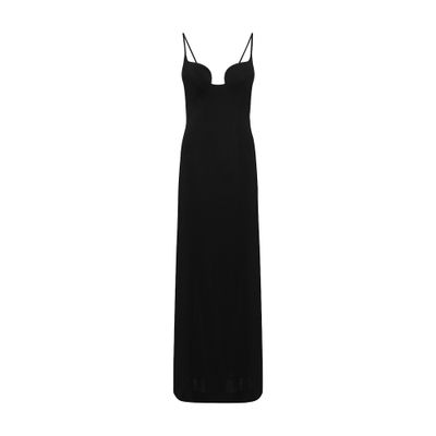 Shop Galvan Nouveau Bustier Dress In Black
