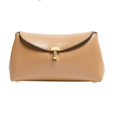 Totême T-lock Mini Leather Pouch In Orange