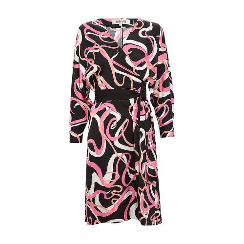 Diane Von Furstenberg Mikah Long Sleeve Wrap Dress In Celebration