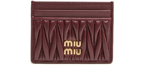 MIU MIU Porte carte en cuir matelassé