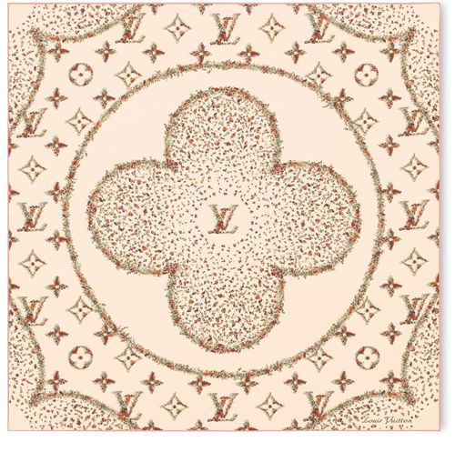 LOUIS VUITTON Monogram Flowers Square 90
