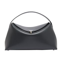 Toteme :: Tロック レザーハンドバッグ T-Lock grained-leather top handle tan – TOTEME