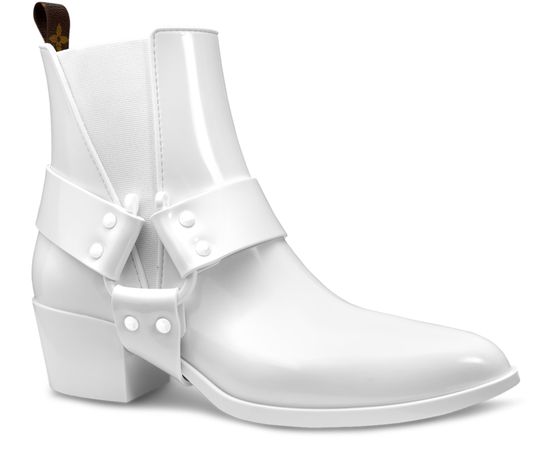 Louis Vuitton Digital Gate Ankle Boot In White, ModeSens