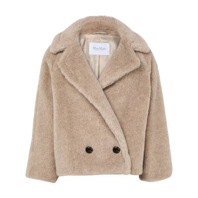 Manteau en laine de chameau Icon Teddy Bear Femme | MAX MARA