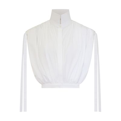 Givenchy Shirt With High Ruffled Collar In White