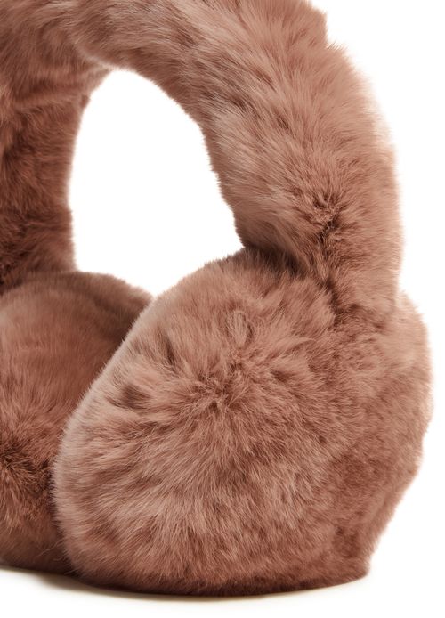 YVES SALOMON Cache oreilles en fourrure de lapin rex
