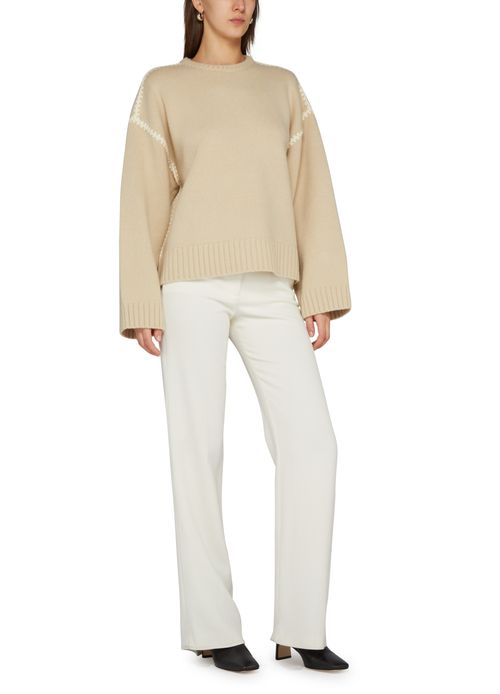TOTEME Embroidered wool cashmere sweater