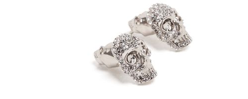 MCQUEEN Clous d'oreille avec skull pavé