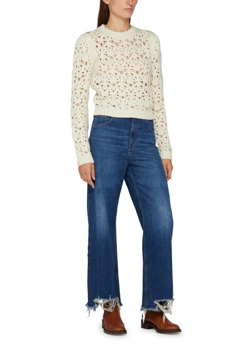 CHLOE Pull brodé en laine