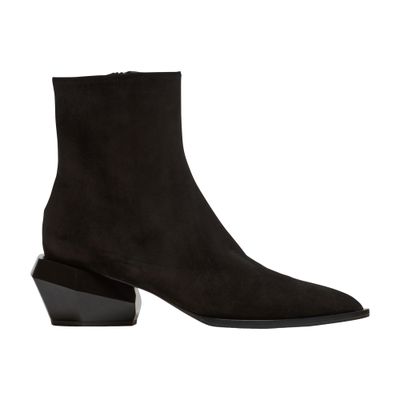 Balmain Billy Suede Ankle Boots In Black